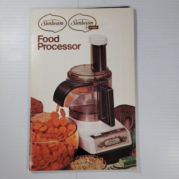 Vintage 1980 Sunbeam Vista Food Processor Instruction Manual Cookbook Recipes - Picture 7 of 7